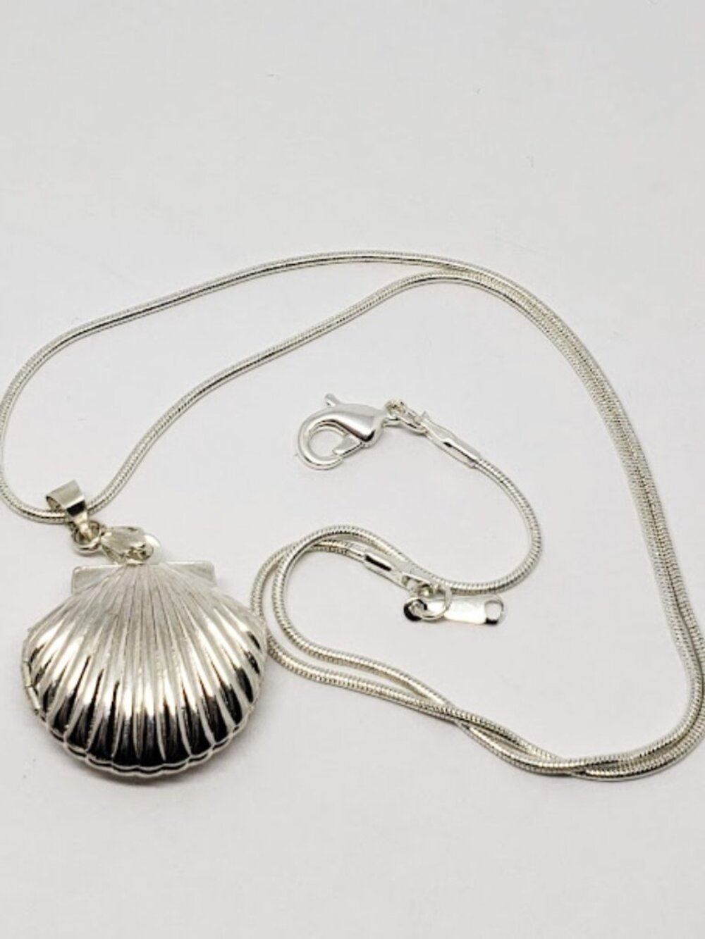 New shell locket  pendant necklace